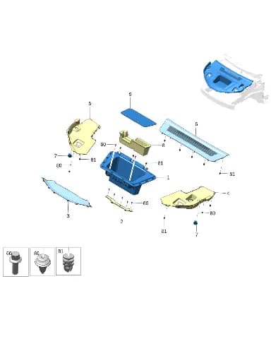 Буфер блок кронштейн для Zeekr X, 8893396202