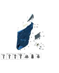 Левый внутренний угловой decoration в сборе задняя дверь для Zeekr X, 8894435996GA8