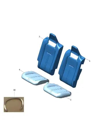 Второй ряд подушка сиденья mask правой стороны для Zeekr X, 8894539916GA8