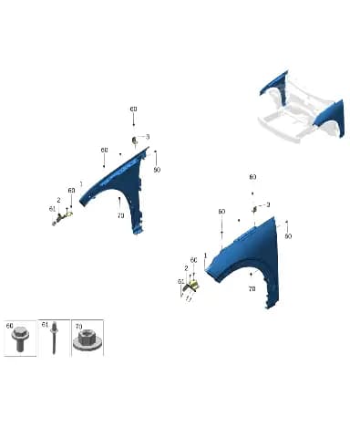 Комбинированная гайка M6 для Zeekr X, JQ323DB06