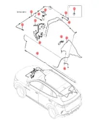 Передняя магистраль омывателя узла в сборе I для BYD Song DM-i 2024, 14129913-00