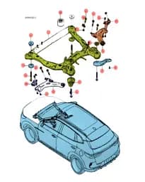 Левый передний нижний рычаг в сборе для BYD Song DM-i 2024, 12689147-00