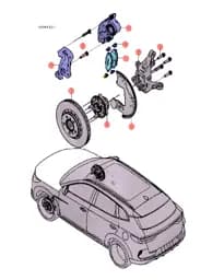 Передняя ступица колеса в сборе для BYD Song DM-i 2024, 13047693-00