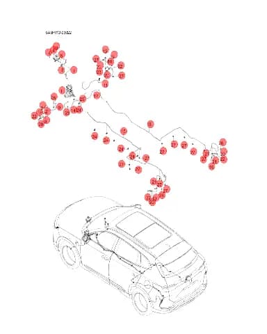 Левая задняя жесткая тормозная трубка в сборе для BYD Song DM-i 2024, 12985271-00