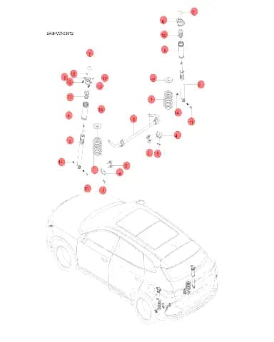 Гайки с фланцем для BYD Song DM-i 2024, 13755894-00