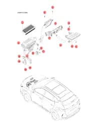 Болт с шестигранной головкой и большой шайбой в сборе для BYD Song DM-i 2024, 13754776-00