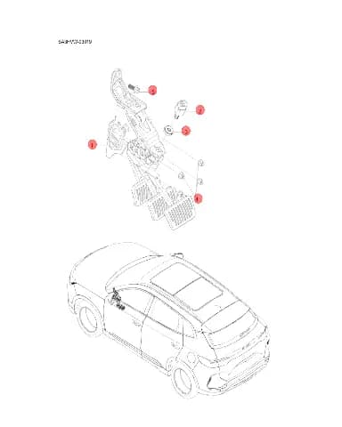 Педаль тормоза в сборе для BYD Song DM-i 2024, 13787397-00