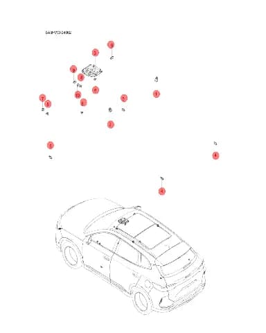 Левый дверной фонарь темно-черный для BYD Song DM-i 2024, 12632912-00