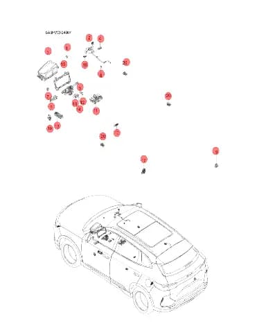 Двухкомпонентный датчик для BYD Song DM-i 2024, 12776308-00