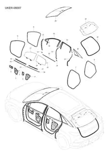Лобовое стекло в сборе для BYD Sealion 07 EV, 14265448-00