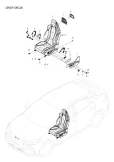 Левый преднатяжитель разъема для BYD Sealion 07 EV, 14328249-00