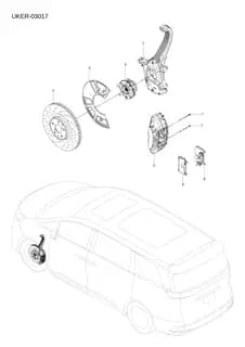 Правый передний поворотный кулак в сборе-сервисный комплект для BYD Sealion 07 EV, 14464345-00
