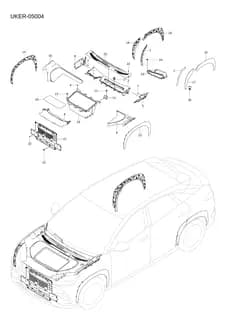 Правый передний колесо eyebrow декоративная панель в сборе для BYD Sealion 07 EV, 15290923-00