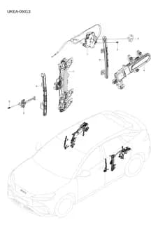 Задняя правая дверь замок кузов в сборе для BYD Sealion 07 EV, 15296240-00