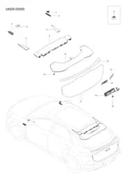 Угловая отделочная панель правого крыла в сборе для BYD Sealion 07 EV, 15682967-00