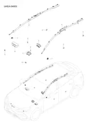 Модуль подушки безопасности водителя-shading coral orange для BYD Sealion 07 EV, 15976460-00