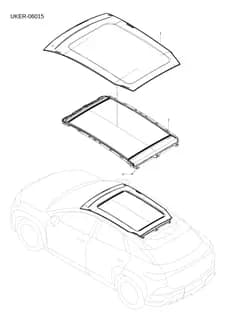 Люк козырек темно-черный для BYD Sealion 07 EV, 16039836-00