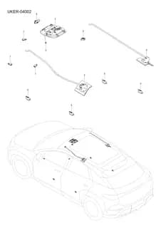 Передний салонный плафон в сборе темно-черный для BYD Sealion 07 EV, 16243986-00