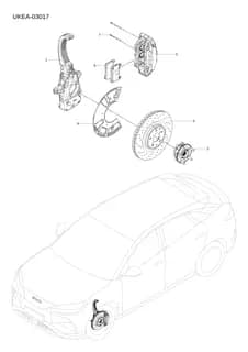 Левый передний тормозной суппорт узел в сборе-brebo RED для BYD Sealion 07 EV, 16381090-00