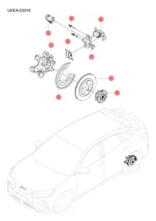 Правый задний хомут кузов в сборе-brebo RED для BYD Sealion 07 EV, 16471438-00