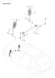 Правый передний амортизатор стойка в сборе для BYD Sealion 07 EV, 16585069-00