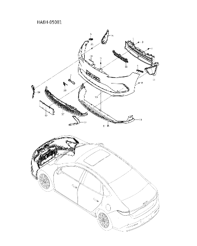 Активная впускная решетка в сборе для BYD Seal 05, 16817331-00