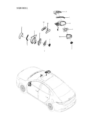 Верхний передний корпус-черный для BYD Seal 05, 12332138-00