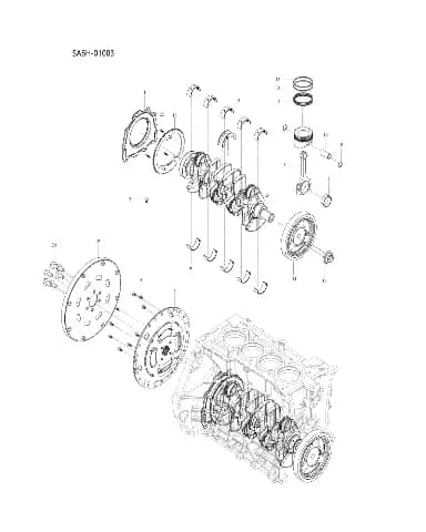 Второе компрессионное кольцо для BYD Seal 05, 13990147-00