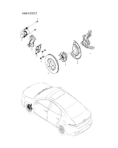 Втулка переднего фиксирующего амортизатора для BYD Seal 05, 19208688-00