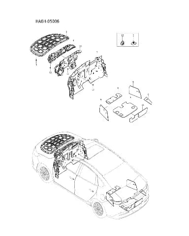 Изоляционный слой переднего капота для BYD Seal 05, 15077283-00