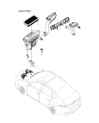 Кронштейн воздушного фильтра II для BYD Seal 05, 14078652-00