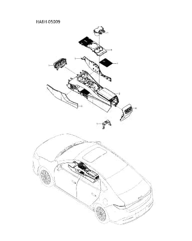 Крышка механизма переключения передач в сборе-матовый серый Cloud Trace для BYD Seal 05, 16292091-00
