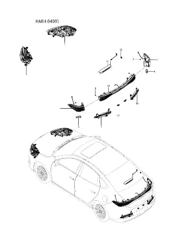 Левая комбинированная фара в сборе для BYD Seal 05, 18108093-00