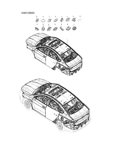 Кузов в сборе для BYD Seal 05, 18369147-00