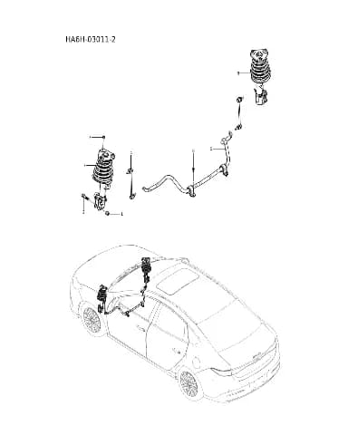 Левый передний амортизатор стойка в сборе для BYD Seal 05, 15238457-00