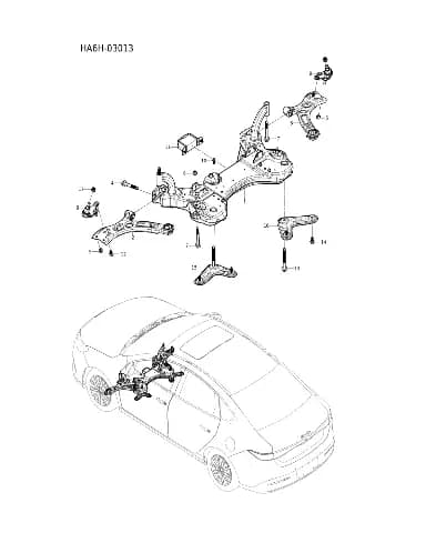 Левый передний нижний рычаг в сборе для BYD Seal 05, 14897024-00