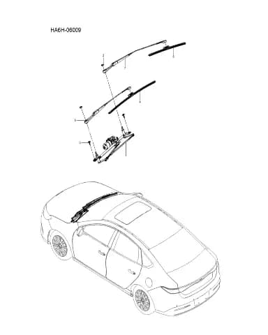 Левый скребок в сборе для BYD Seal 05, 13420983-00