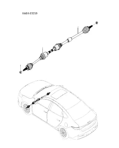 Левый передний трансмиссия полукруглый вал в сборе для BYD Seal 05, 14813678-00