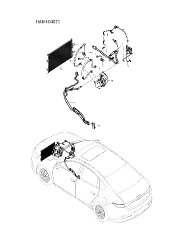 Нагнетательная трубка компрессора в сборе 1 для BYD Seal 05, 17026924-00