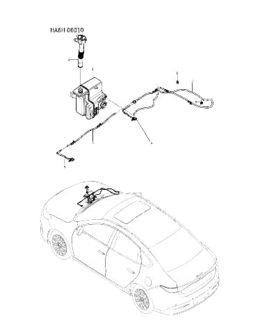 Омыватель шланг в сборе II для BYD Seal 05, 12225842-00