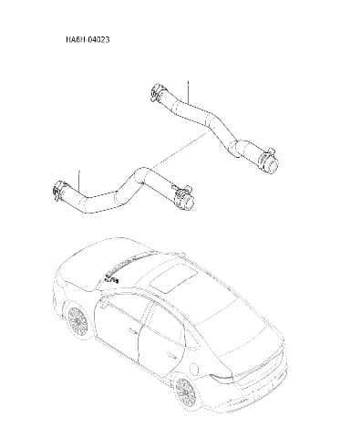 Отопление воздух впускная трубка в сборе для BYD Seal 05, 17396632-00