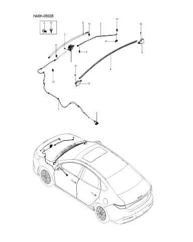 Передний капот упор в сборе для BYD Seal 05, 15081116-00