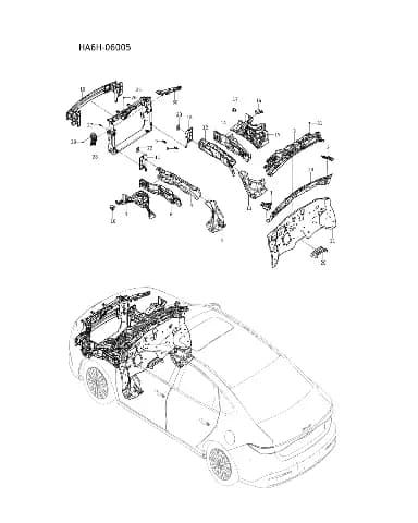 Передний панель нижний соединительная пластина в сборе для BYD Seal 05, 13342699-00