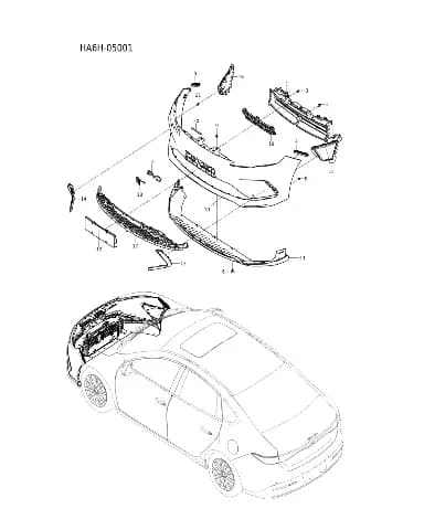 Передний решетка кузов для BYD Seal 05, 14997037-00