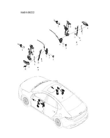 Стеклоподъемник левой передней двери в сборе для BYD Seal 05, 13122650-00