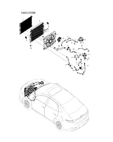 Трубка системы охлаждения в сборе 2 для BYD Seal 05, 14252121-00