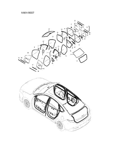 Уплотнительная накладка задней правой двери для BYD Seal 05, 12225799-00