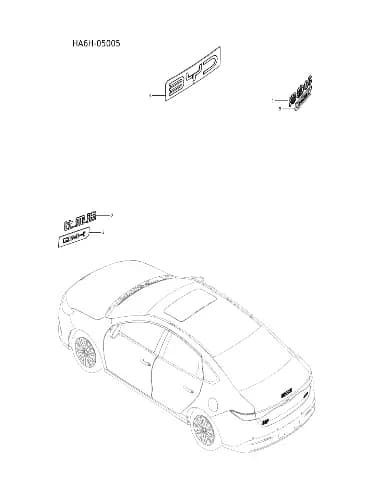 DM надпись в сборе для BYD Seal 05, 17698288-00