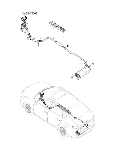 MID секция выпускной трубка в сборе для BYD Seal 05, 14828218-00