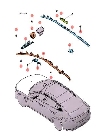 Модуль коленной подушки безопасности водителя BYD Han 12612923-00